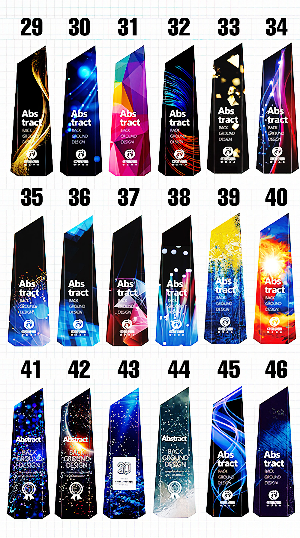 おしゃれなオリジナルクリスタルトロフィー制作