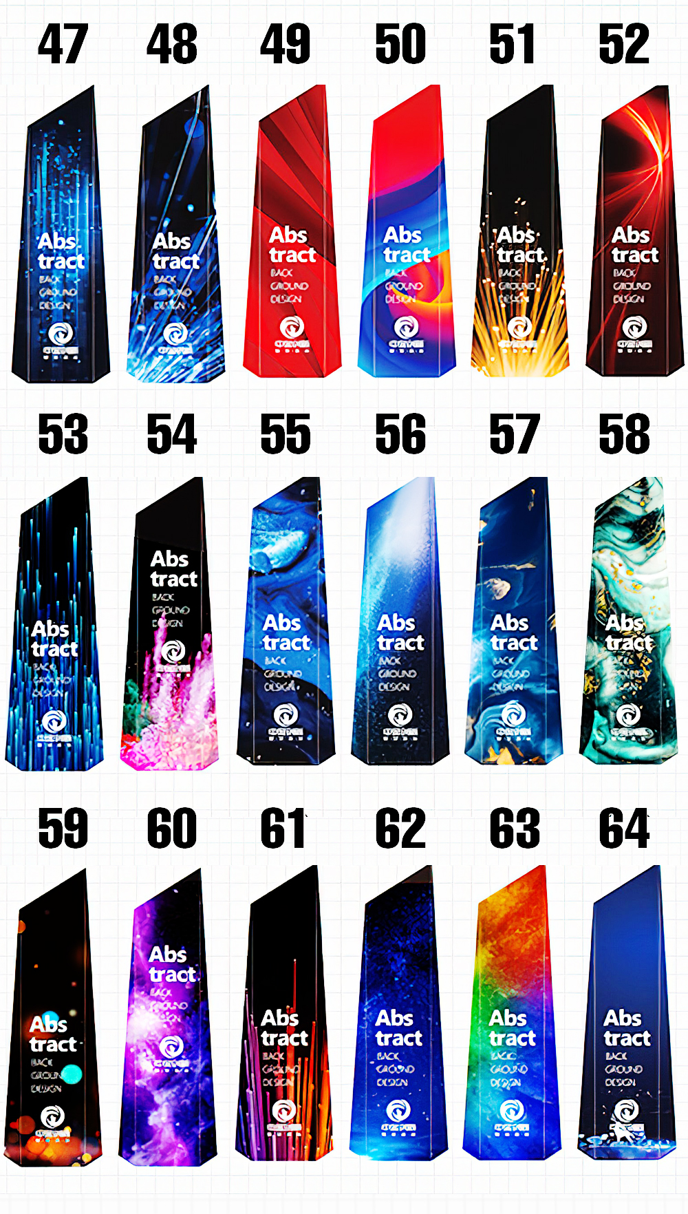 おしゃれなオリジナルクリスタルトロフィー制作